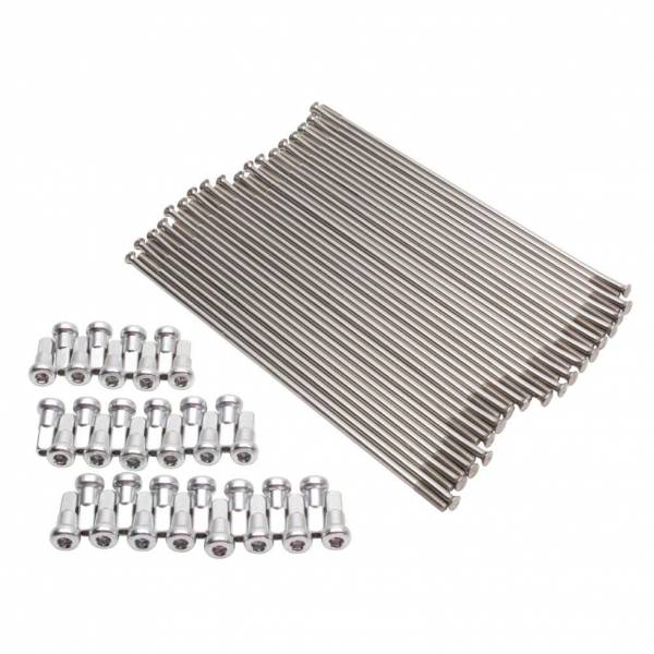 Tusk Motorcycle Spoke Kit - Rear 19" - Silver - 1999 Kawasak