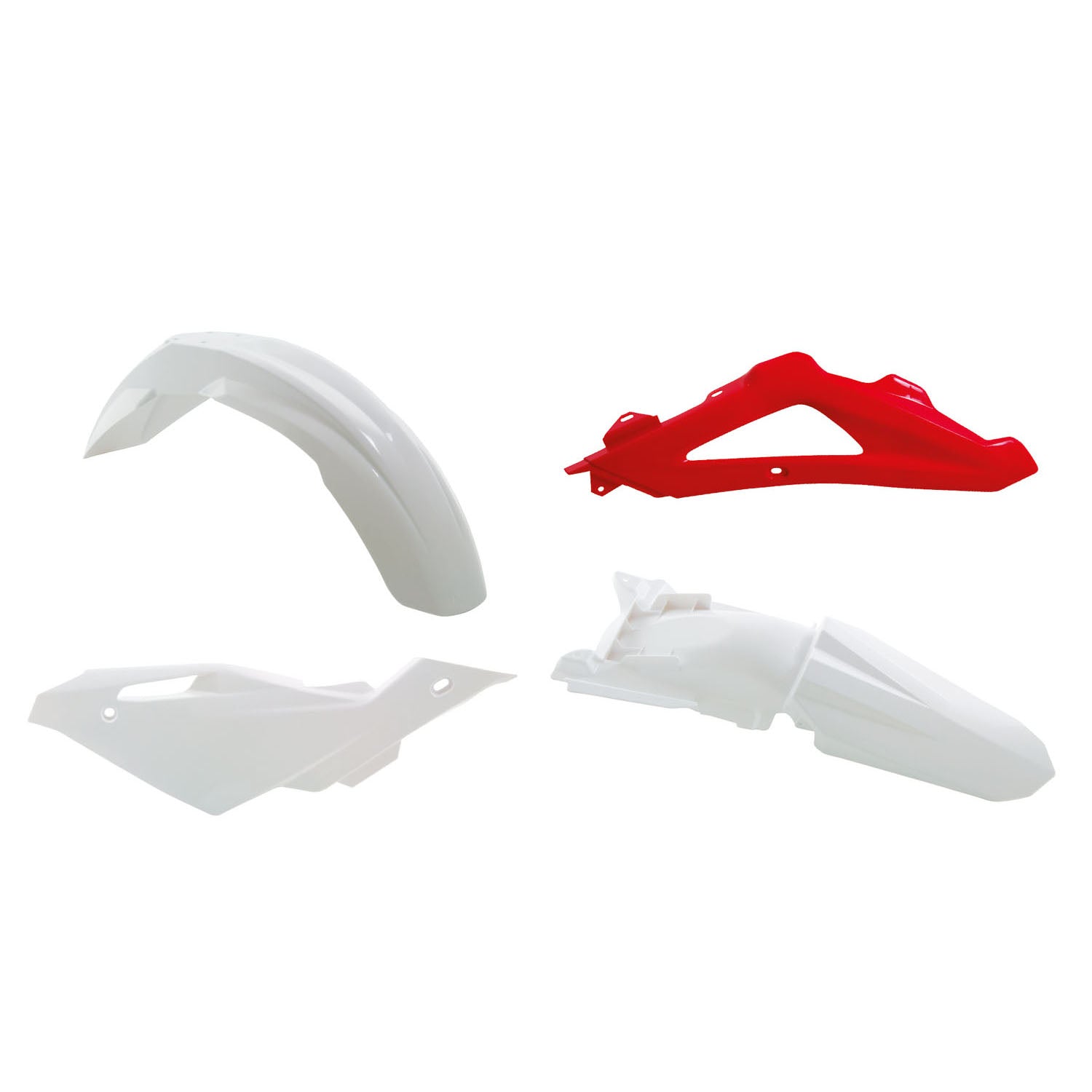 Racetech Plastics Kit 5 Pcs White/Red Husqvarna 250 TE '10 -