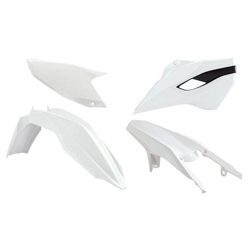Racetech Plastics Kit 4 Pcs White/Black Husqvarna 125/250/30