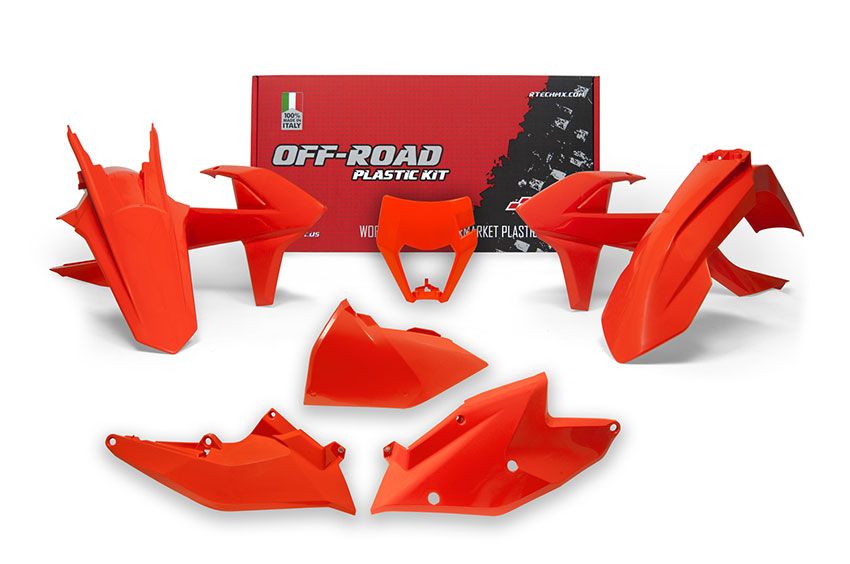 Racetech Plastics Kit 6 Pcs with Left Airbox Cover and orang