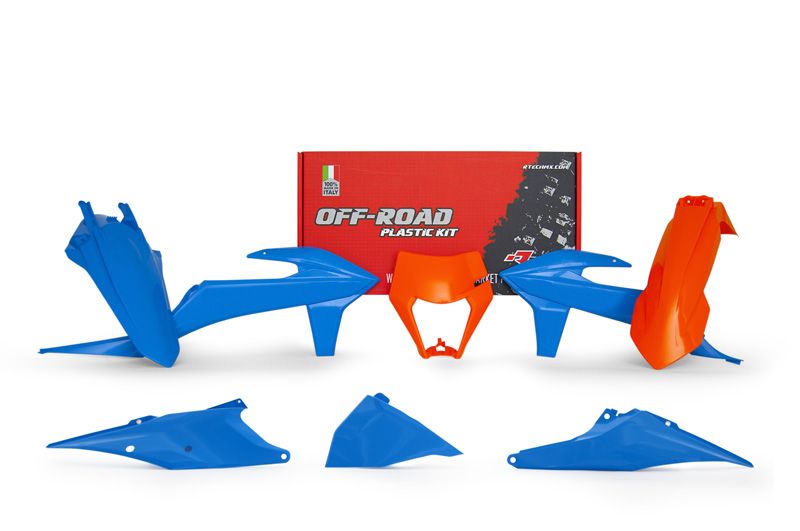 Racetech Plastics Kit 6 Pcs with Left Airbox Cover and Orang