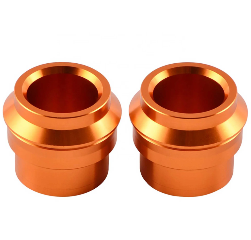 Racecraft Front Wheel Spacer Collars - Orange - KTM 125-