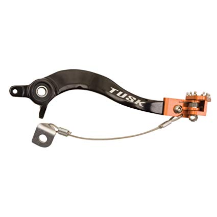 Tusk Aluminium Brake Pedal - Orange Tip - 2017 Husqvarna FX
