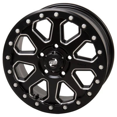 Tusk Teton Beadlock Wheel 4x137 15x7 5.0 + 2.0 Machined/Blac