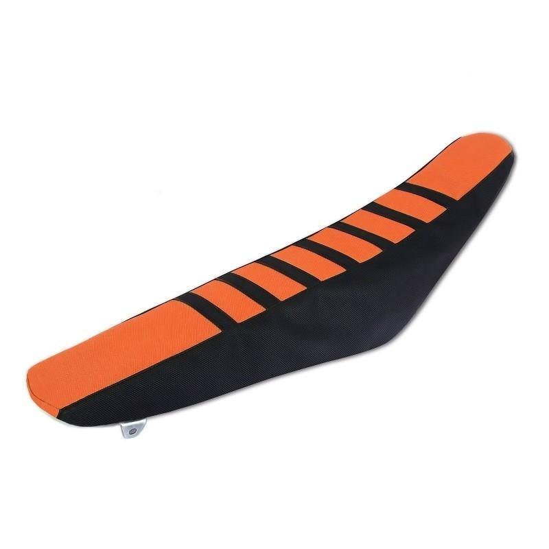 Racecraft Seat Cover Ribbed Gripper Orange Top /Black Sides