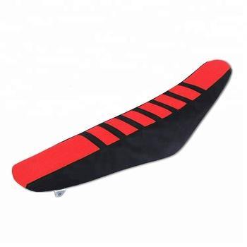 Racecraft Seat Cover Ribbed Gripper Red Top /Black Stripes /