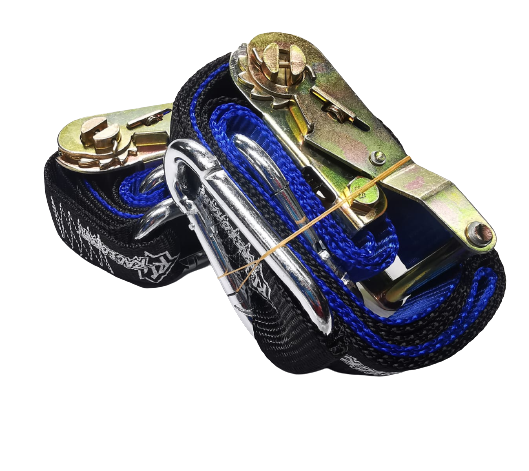 Racecraft HD Blue & Black Tie Down Pair Ratchet