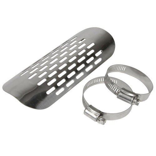 Racecraft 4 Stroke Exhaust Header Pipe Guard Polished Metal