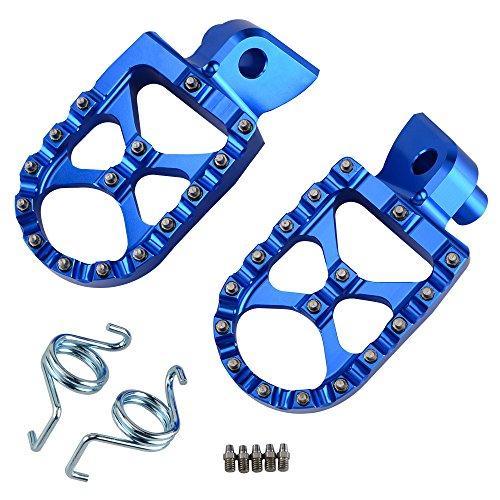 Racecraft Billet Wide Fat Foot Pegs, Blue, Yamaha YZ65 '18,