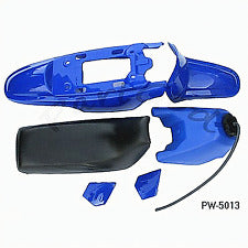 Racecraft Plastic Kit Yamaha PW50 Blue (Seat, Tank, Fender)