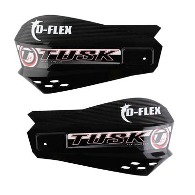 Tusk MX D-Flex Plastic Hand Shields - Black (Short)